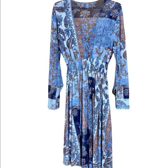 EnFocus Studio Sheer Long Sleeve Midi Dress Size M - Picture 2 of 4